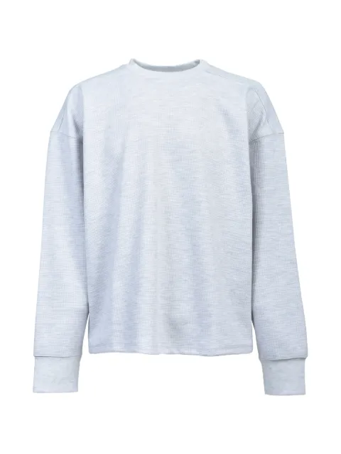 BREATH waffle-knit long-sleeved T-shirt Grey BR26SSC5005