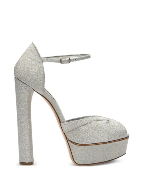 Casadei Flora Solar Eclipse platform sandals Silver 1L428B1401SOLAE