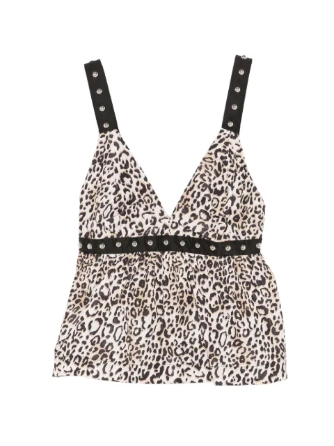 LIU JO studded V-neck top Neutrals WA6069T375A