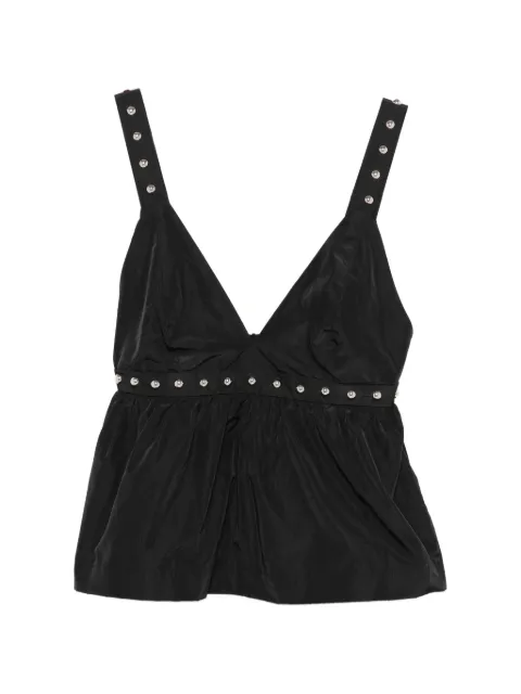 LIU JO stud-embellished V-neck top Black WA6069T375A
