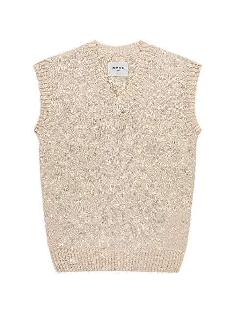 Circolo 1901 V-neck vest Neutrals CN5361GOAT