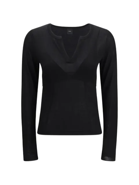 PINKO sweater with open V-neck Black 106332A349