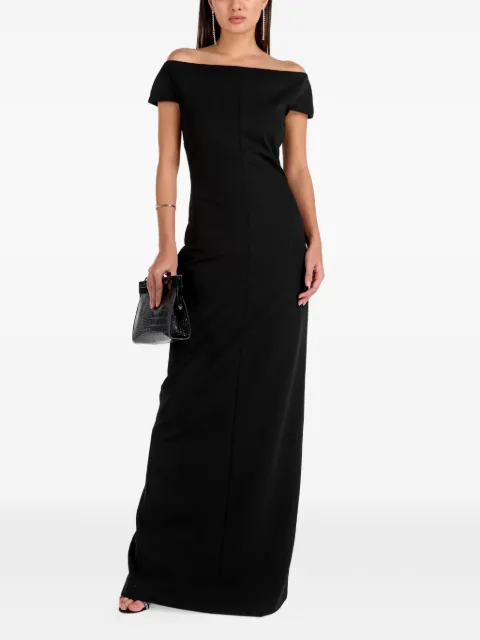 Solace London off-the-shoulder maxi dress Black OS47037