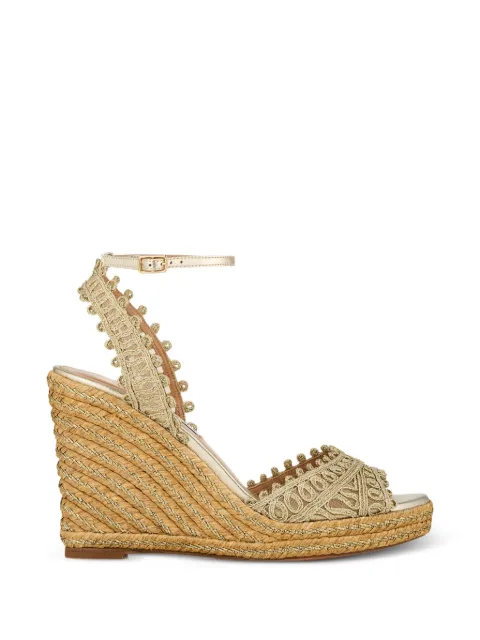 Aquazzura rope trim wedges Gold KHLHIGW0SWHSOG