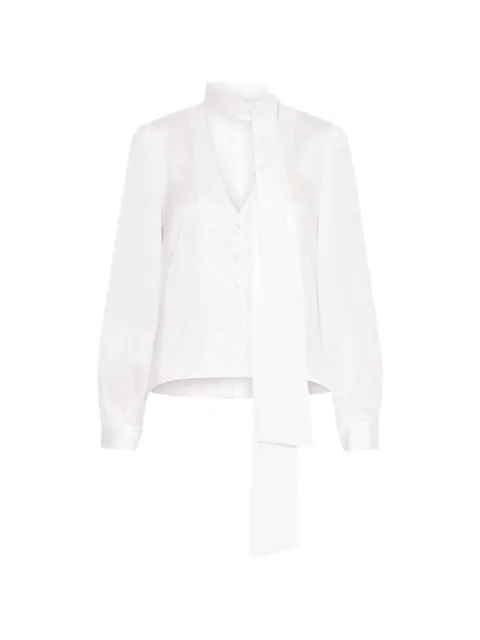 Marella MLLRAGNI pinstripe tie-neck shirt White 2613111121200