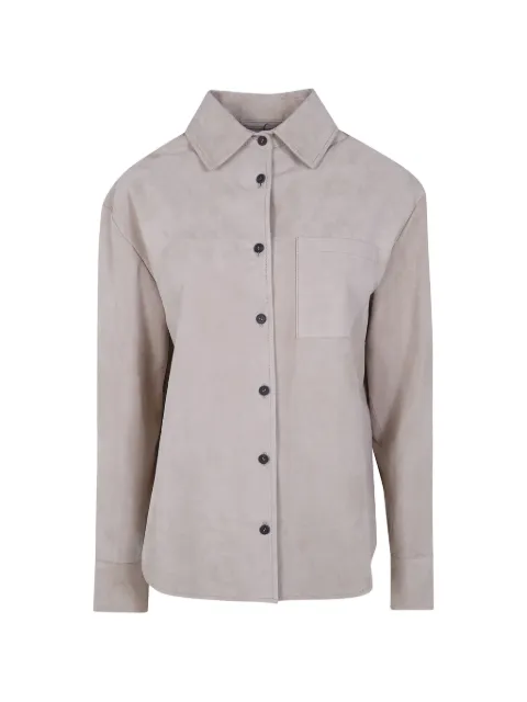DRHOPE pocket suede jacket Neutrals 8384