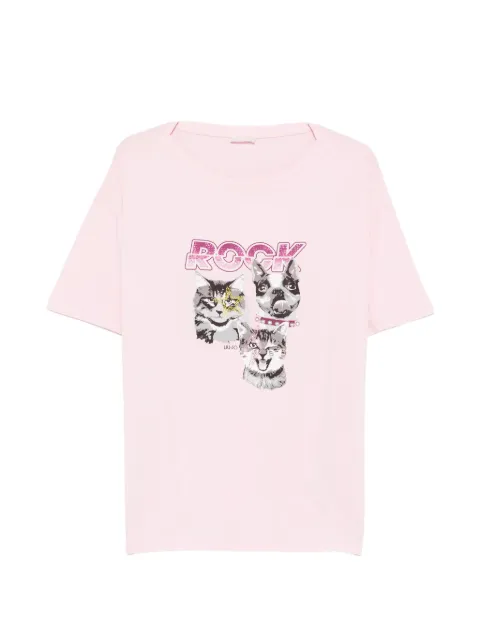 LIU JO graphic-print T-shirt Pink WA6131J3868