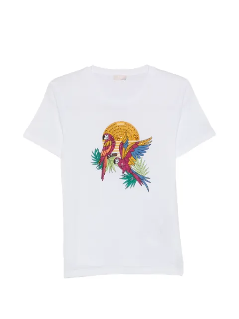 LIU JO T-shirt with print and appliqués White WA6237JS923