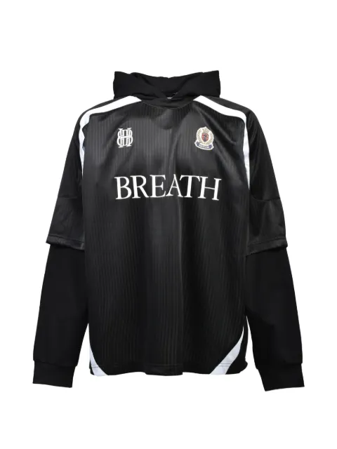 BREATH layered zip-up hoodie Black BR26SSC5004