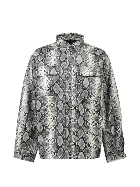BREATH python-print pocket shirt Grey BR26SSS2002