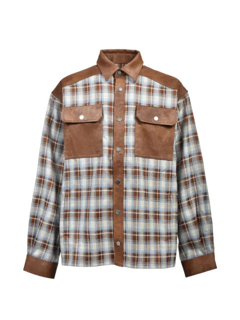 BREATH check pocket shirt Brown BR26SSS2001