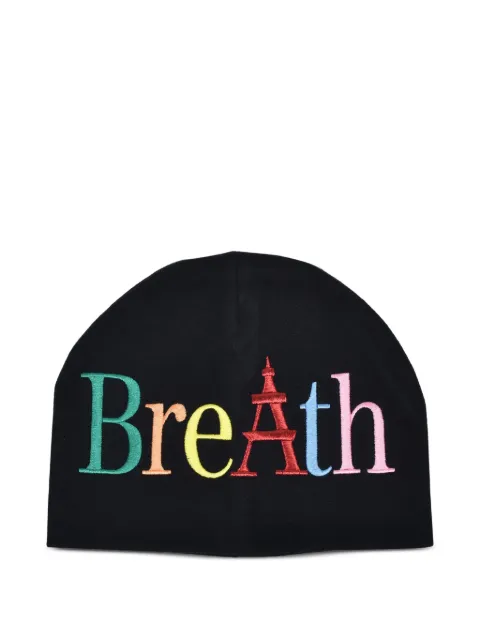BREATH logo-embroidered beanie hat Black BR26SSAC8005