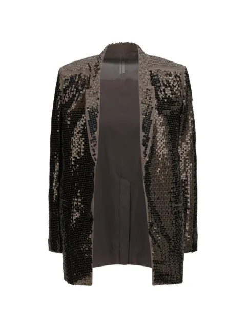 Rick Owens embroidered concordian jacket Brown RP01F6752CVSKM3