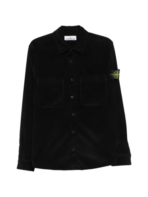 Stone Island patch-pocket overshirt Black L1S151200040S0144