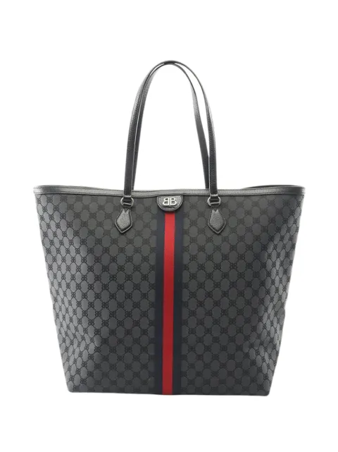 Balenciaga Pre-Owned 2010-2026 The Hacker Project Large BB Supreme Ophidia tote bag Black 64OH42KB7W757FLX