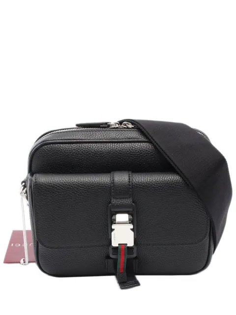 Gucci Pre-Owned 2016-2026 Small Soft Grainy Calfskin Web crossbody bag Black 52768D1IMIKXHJSV