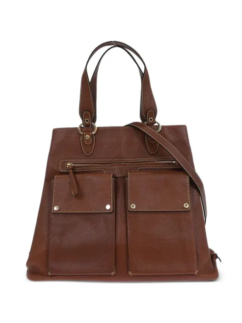 Bvlgari Pre-Owned 1990-2000s two-way leather handbag Brown 126353