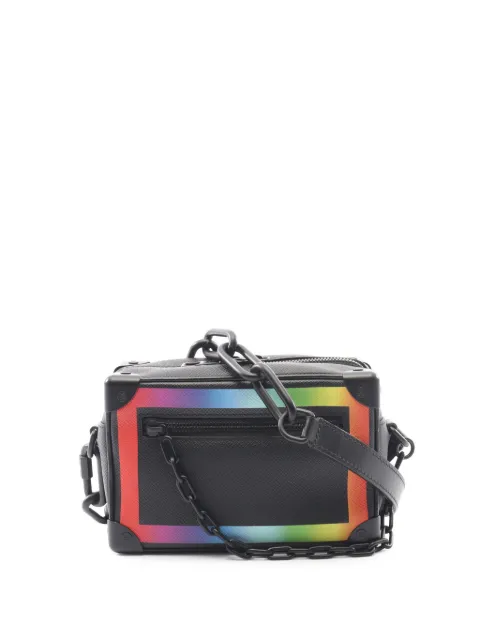 Louis Vuitton Pre-Owned 2019 Taiga Rainbow Soft Trunk crossbody bag Black QTRMSREYCARLDP01