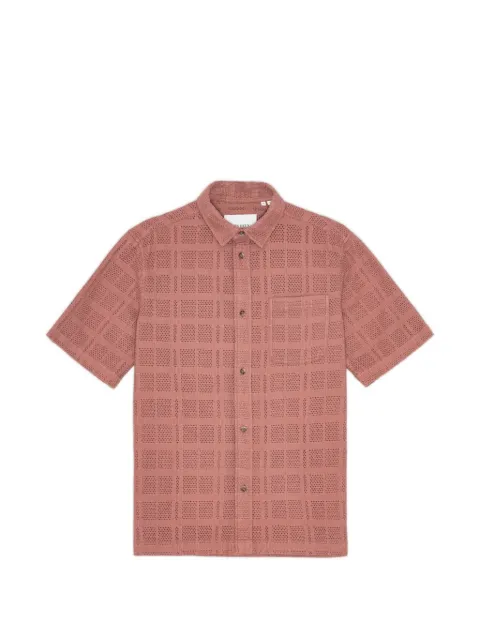 Les Deux Charlie checked short-sleeve shirt Red 1001349