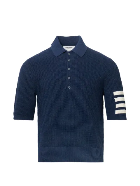Thom Browne stripe-detail polo shirt Blue MKP125AY601100