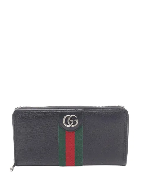 Gucci Pre-Owned 2016-2026 Calfskin Ophidia Wallet long wallets Black EMQVCBG762FK0XSF