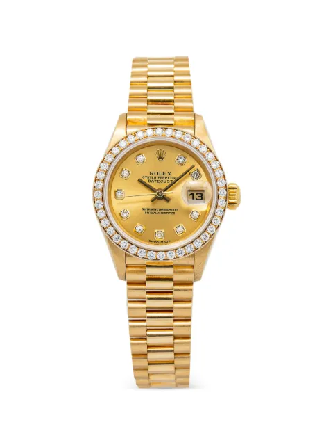 Rolex diamond champagne 26mm watch Gold 79138