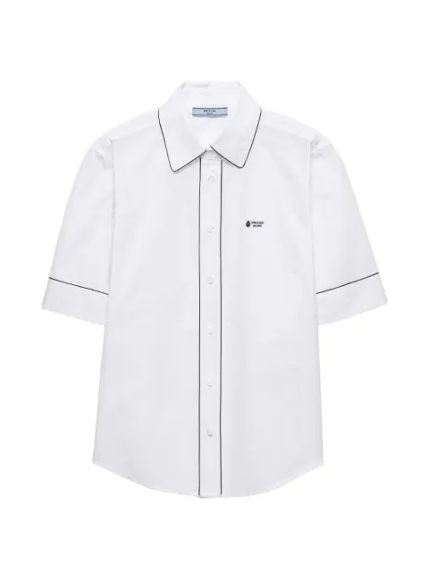 Prada short-sleeved poplin shirt White P423JRSOOO1XV2