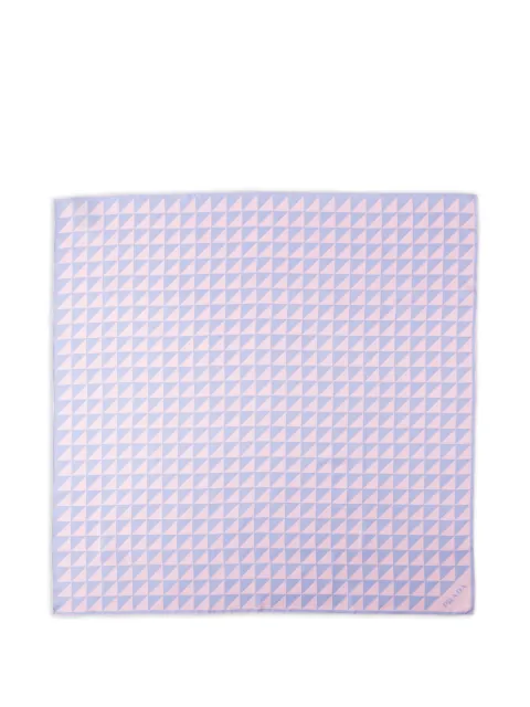 Prada printed silk twill scarf 90x90 Pink 1FF0012DTP