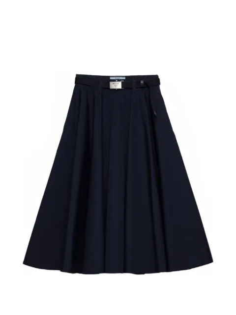 Prada poplin midi-skirt Blue P128IHSOOO187P