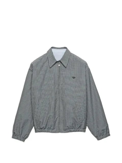 Prada checked poplin jacket Grey P8040RSOOO188M