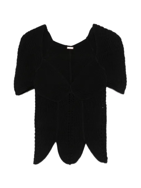 Cult Gaia Eliza puff-sleeve top Black TP3700YC1553
