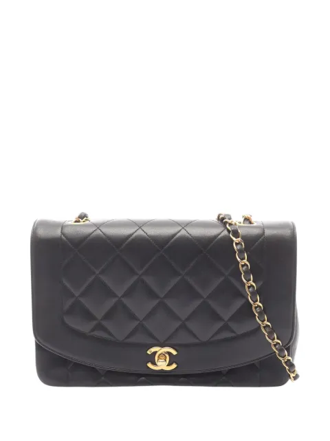 CHANEL Pre-Owned 1991-1994 Medium Lambskin Diana Flap crossbody bag Black R2D0LSNB8QGTPPS3