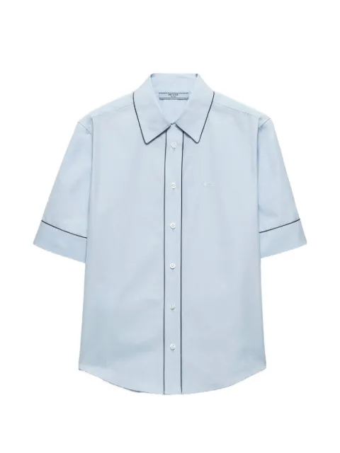 Prada short-sleeved poplin shirt Blue P423JRSOOO1XV2