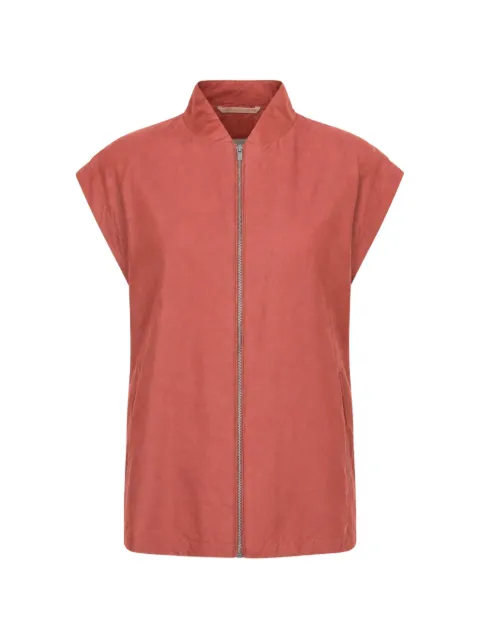 Peserico zip-up high-neck gilet Red A0315001939