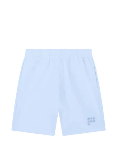 Pangaia logo-patch cotton shorts Blue 10002696