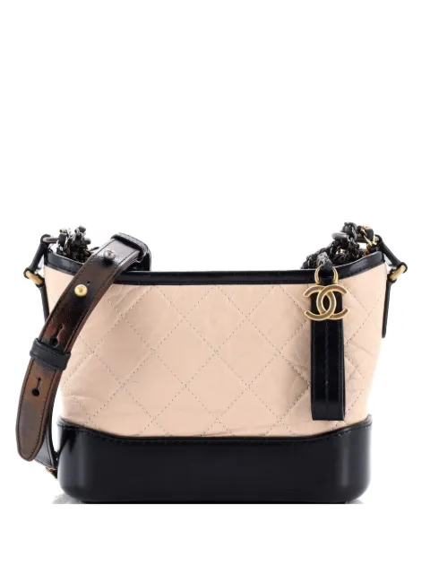 CHANEL Pre-Owned Gabrielle Quilted Aged Calfskin Small hobo bag Neutrals Y4B5K2QJJNYGEG9W
