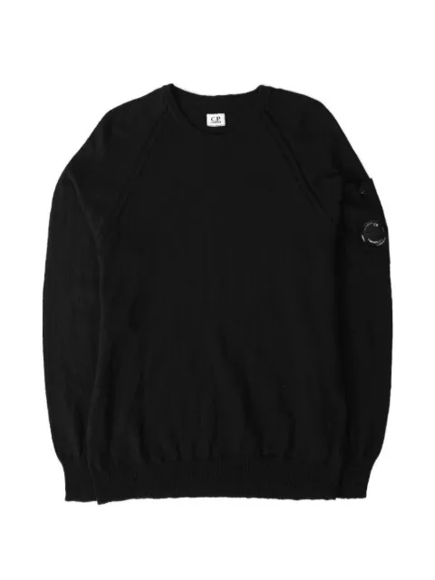 C.P. Company patch knitted sweater Black 20CMKN106A110373A
