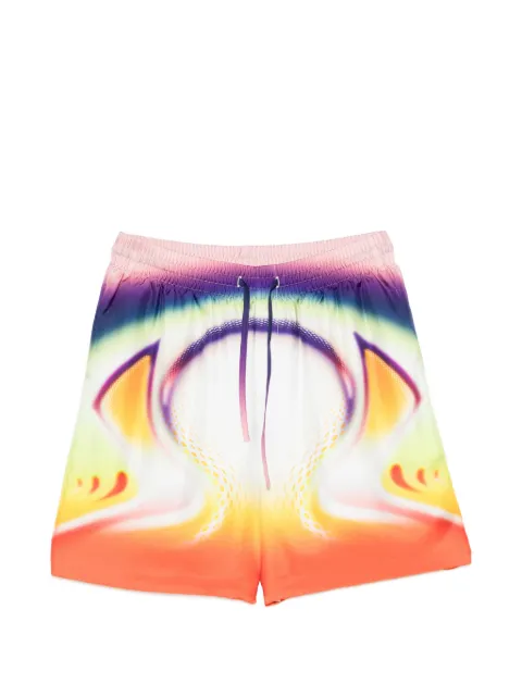 Casablanca dyed-effect drawstring shorts Orange MSS26TR39901