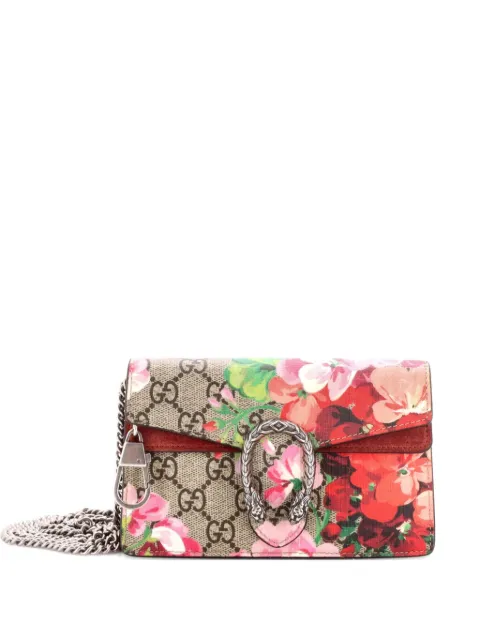 Gucci Pre-Owned Dionysus Bag Blooms Print GG Coated Canvas Super Mini crossbody bag Brown ETJ3VAQWKRZ3EDFS
