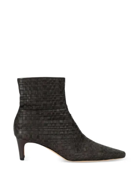STAUD Wally woven ankle boots Brown F25F1026WW