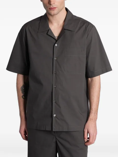 Roberto Collina short-sleeved camp-collar cotton shirt Brown 261MYA60025