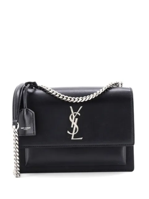 Saint Laurent Pre-Owned Sunset Leather Medium crossbody bag Black ZMRTMBAUZME5WQW7