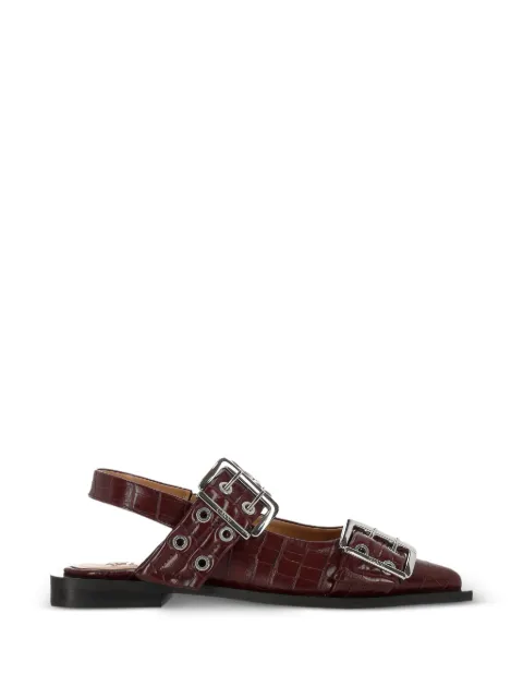 GANNI Buckle ballet flats Purple B1020060
