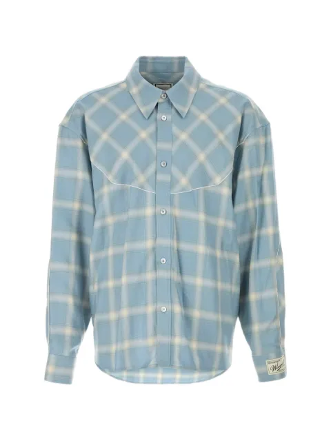 Wooyoungmi checked shirt Blue W261SH04