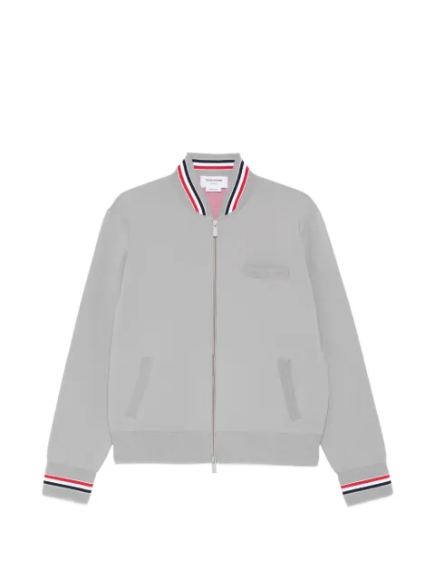 Thom Browne 65 intarsia bomber jacket Grey MKJ141AY5502