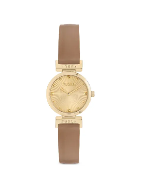 Furla textured dial 30mm watch Gold WW00069003L2