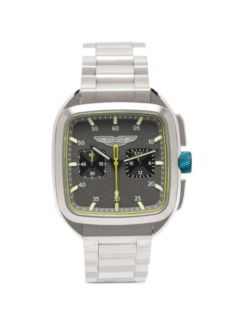 Aston Martin Watches chronograph-dial cushion-case 44mm watch Silver MTIU1S601