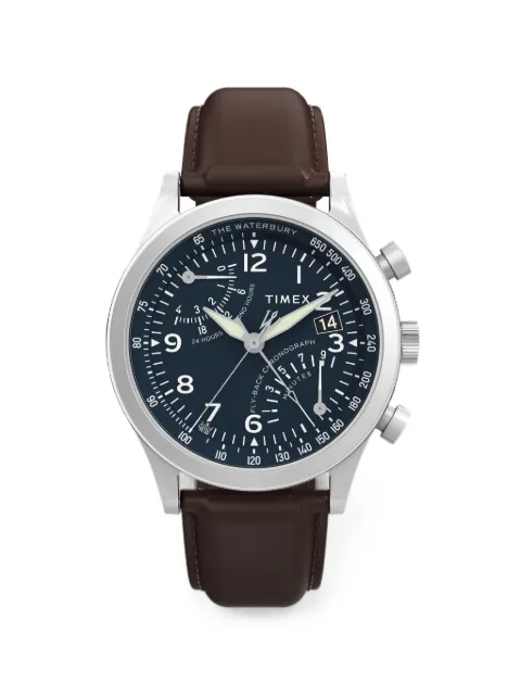 TIMEX Waterbury Traditional Fly-Back Chronograph 43mm watch Blue TW2W47900