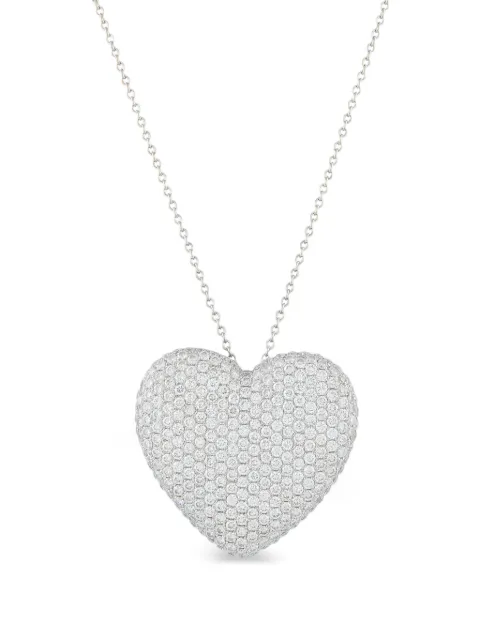 LB Exclusive Hear-pendant diamond necklace Silver MF23020626