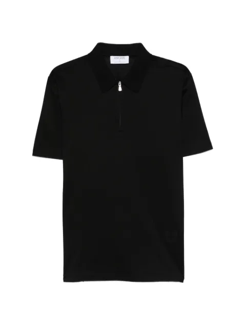 Gran Sasso zip-up polo shirt Black 6014374002099